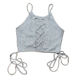 Gray crop tank top OFFICIAL sz med by Active USA